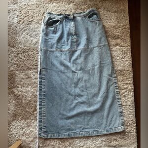 Vintage Denim Maxi Skirt